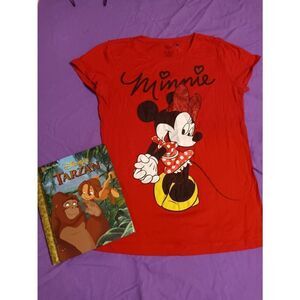 Minnie Mouse Girls Top - Size: L (0659) includes Disney's book: "Tarzan"